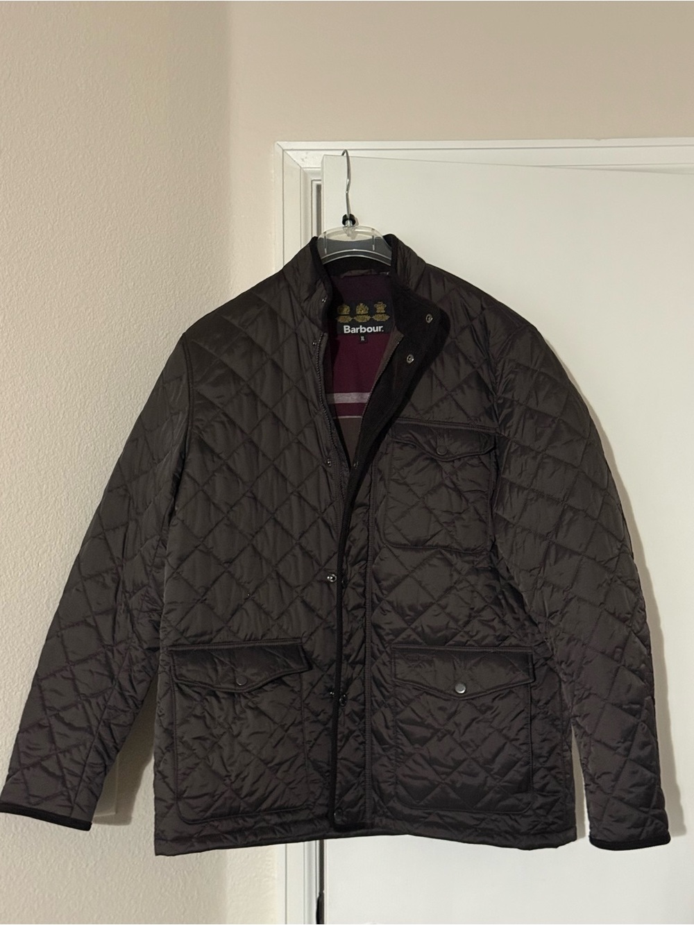 Barbour Regent Quilted Dark Brown Field Jacket